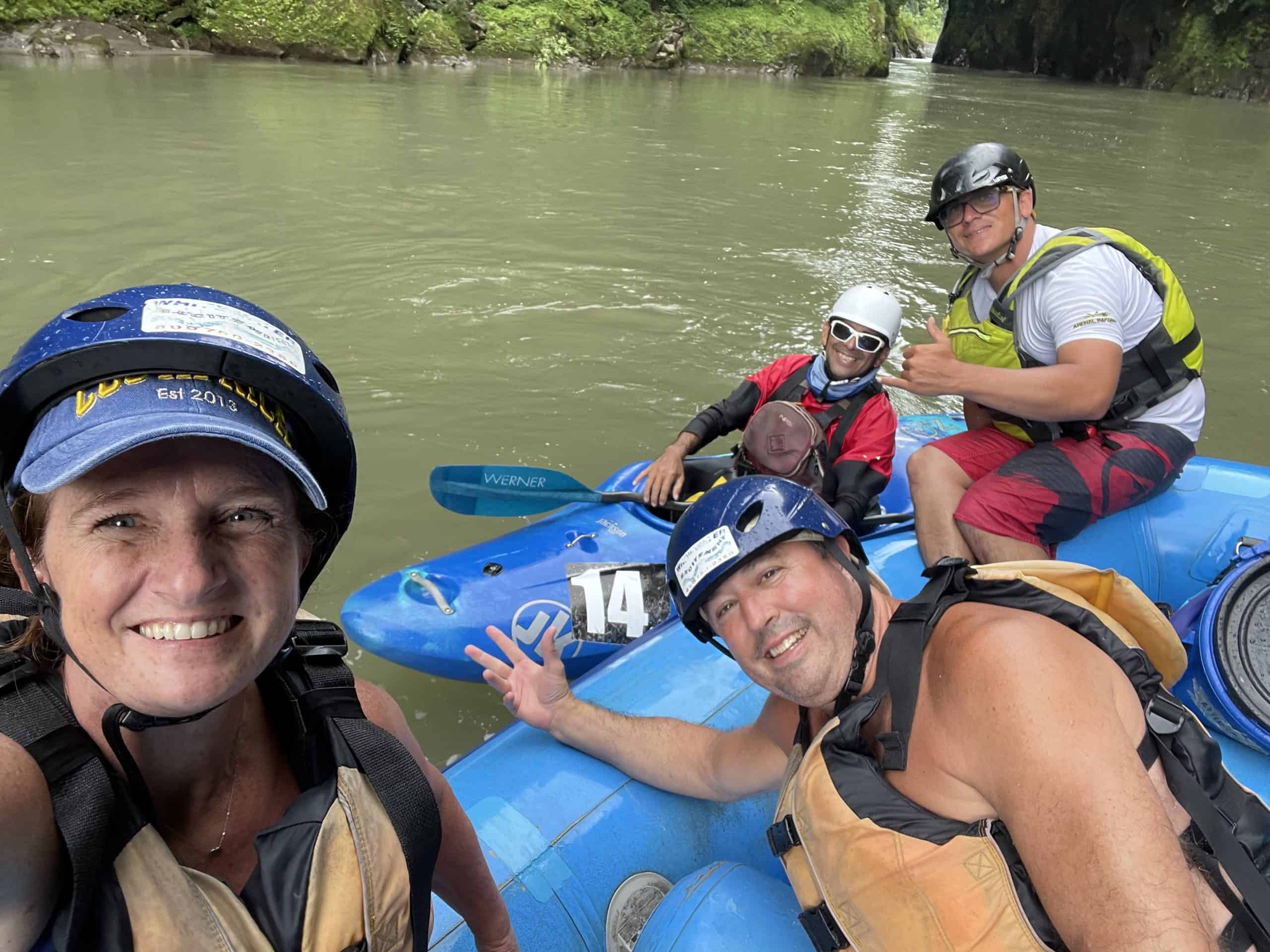Whitewater rafting on the Pacuare River in Costa Rica.