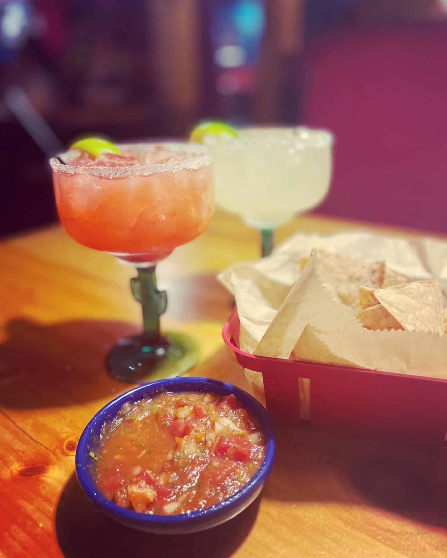 Margaritas and fresh salsa at Red Mesa Grill
