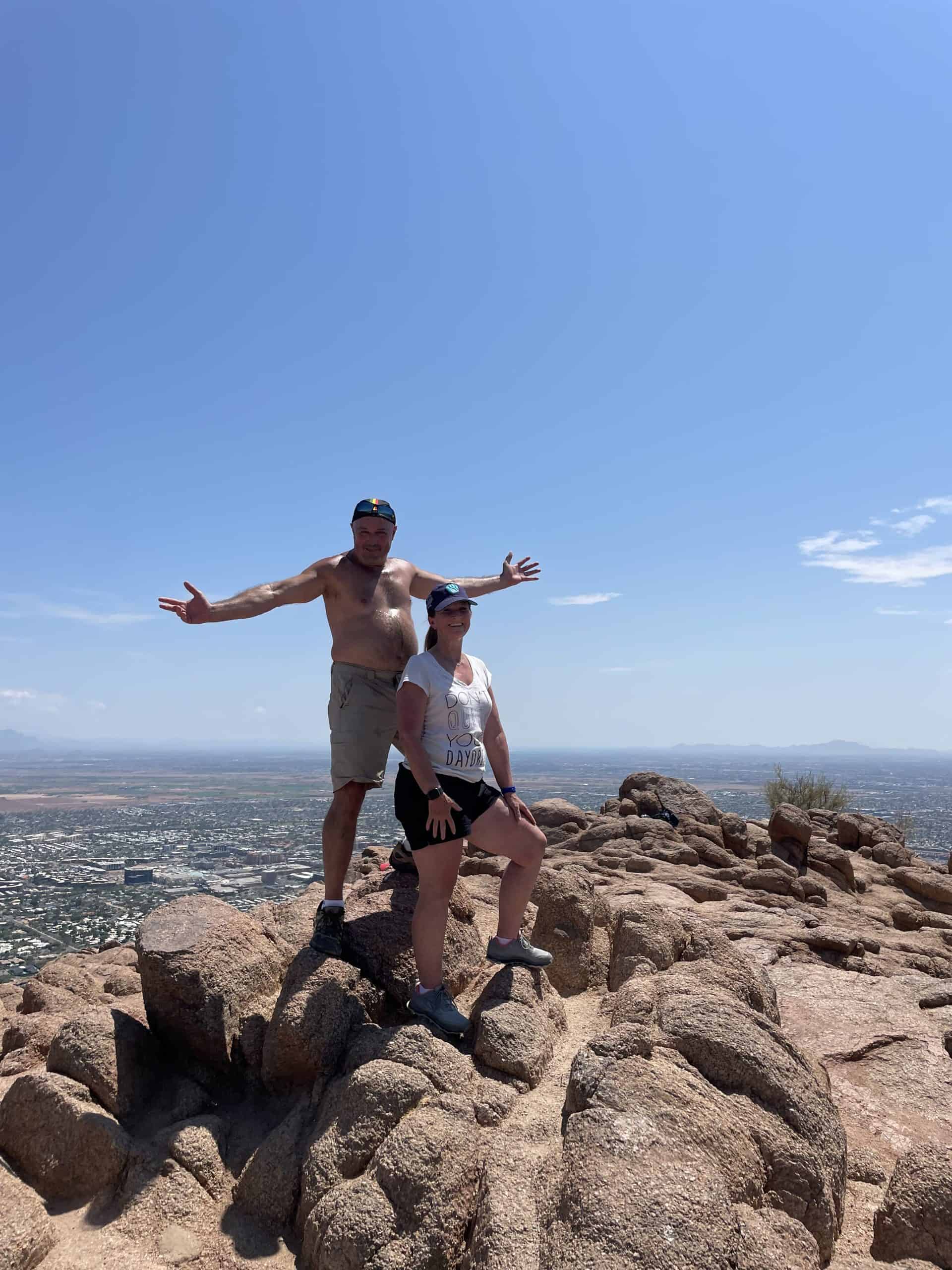 At the top of Camelback Mountain