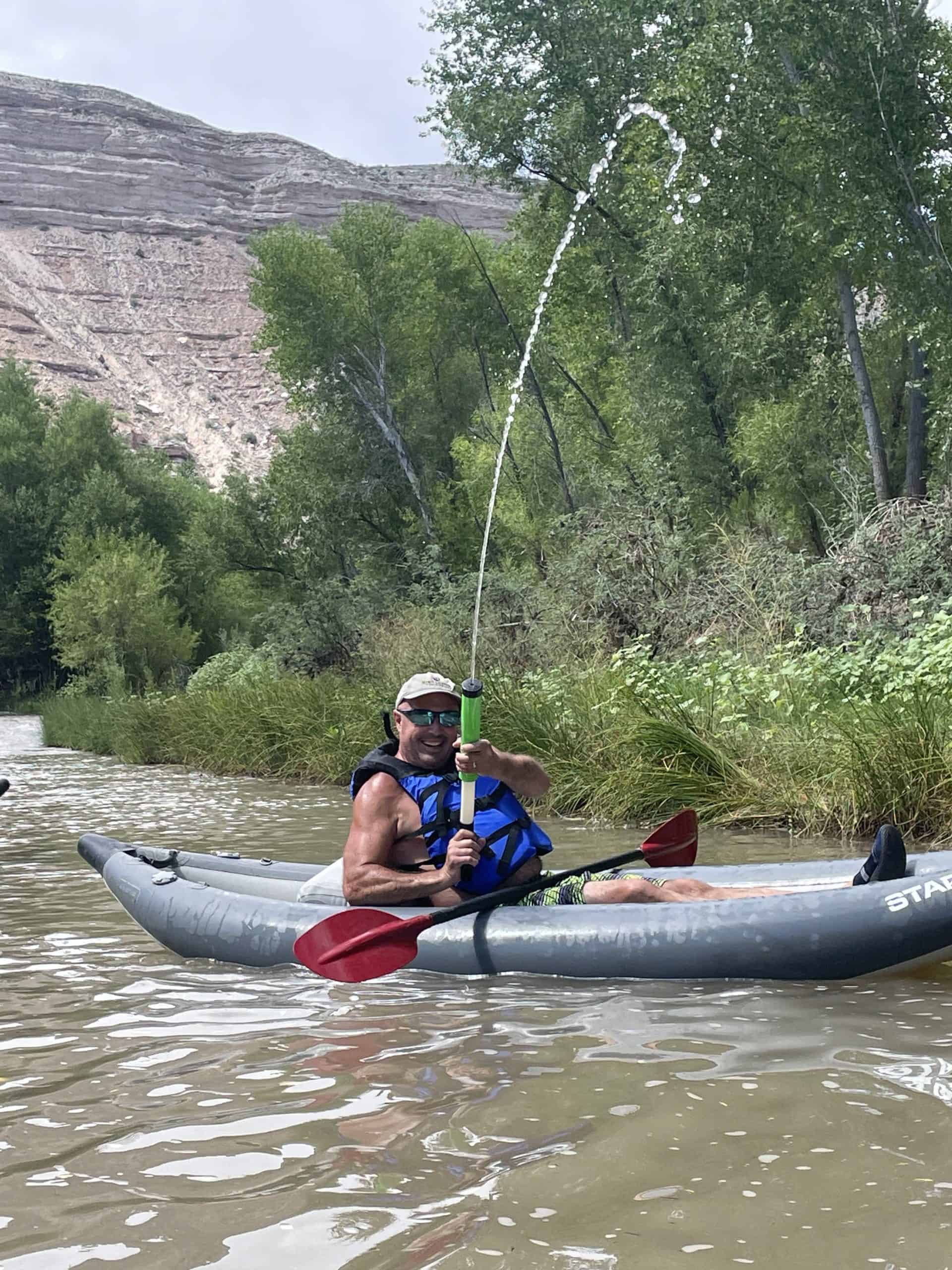 Squirt gun fight on the Verde River