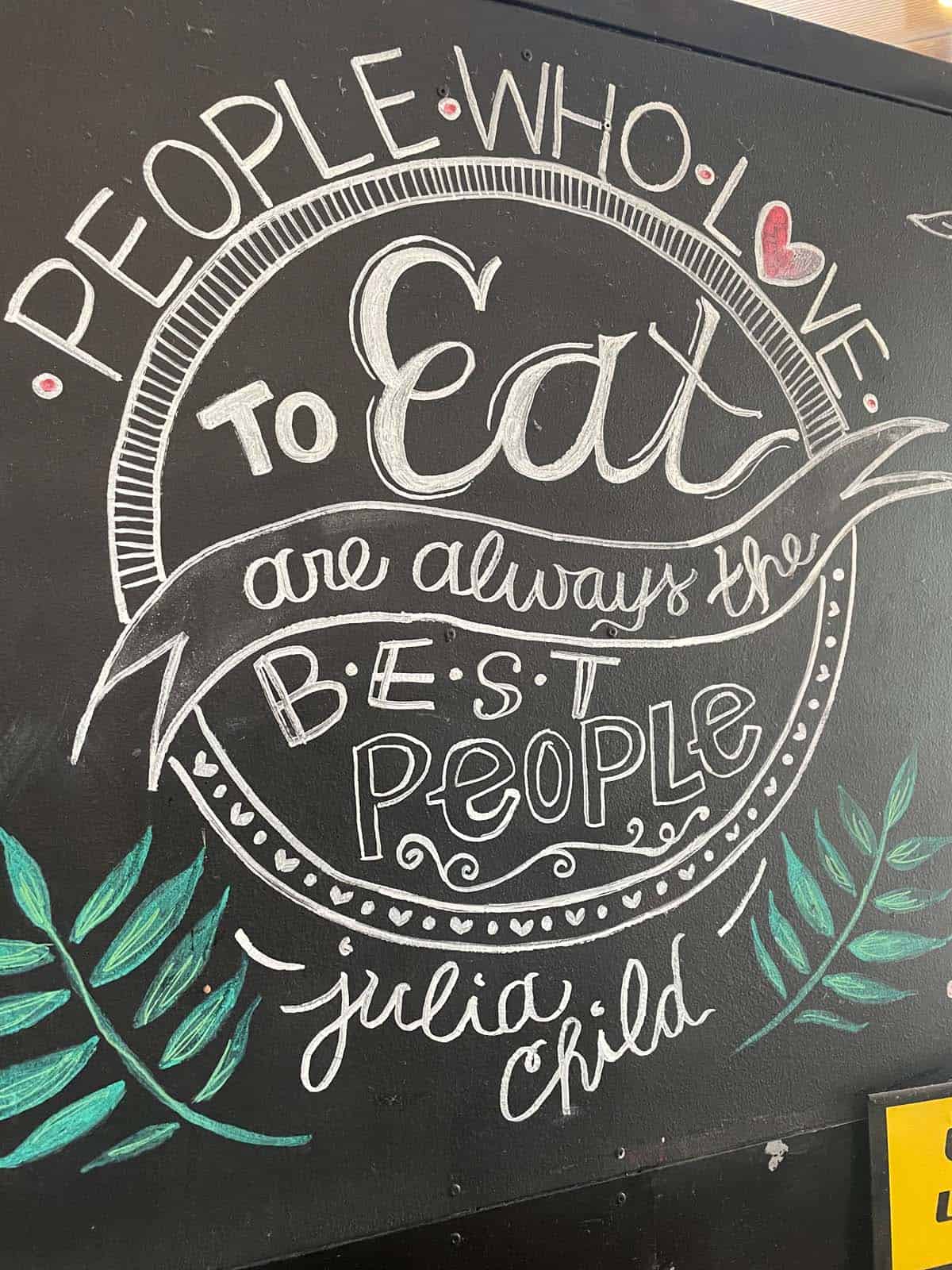 "People who love to eat are always the best people."