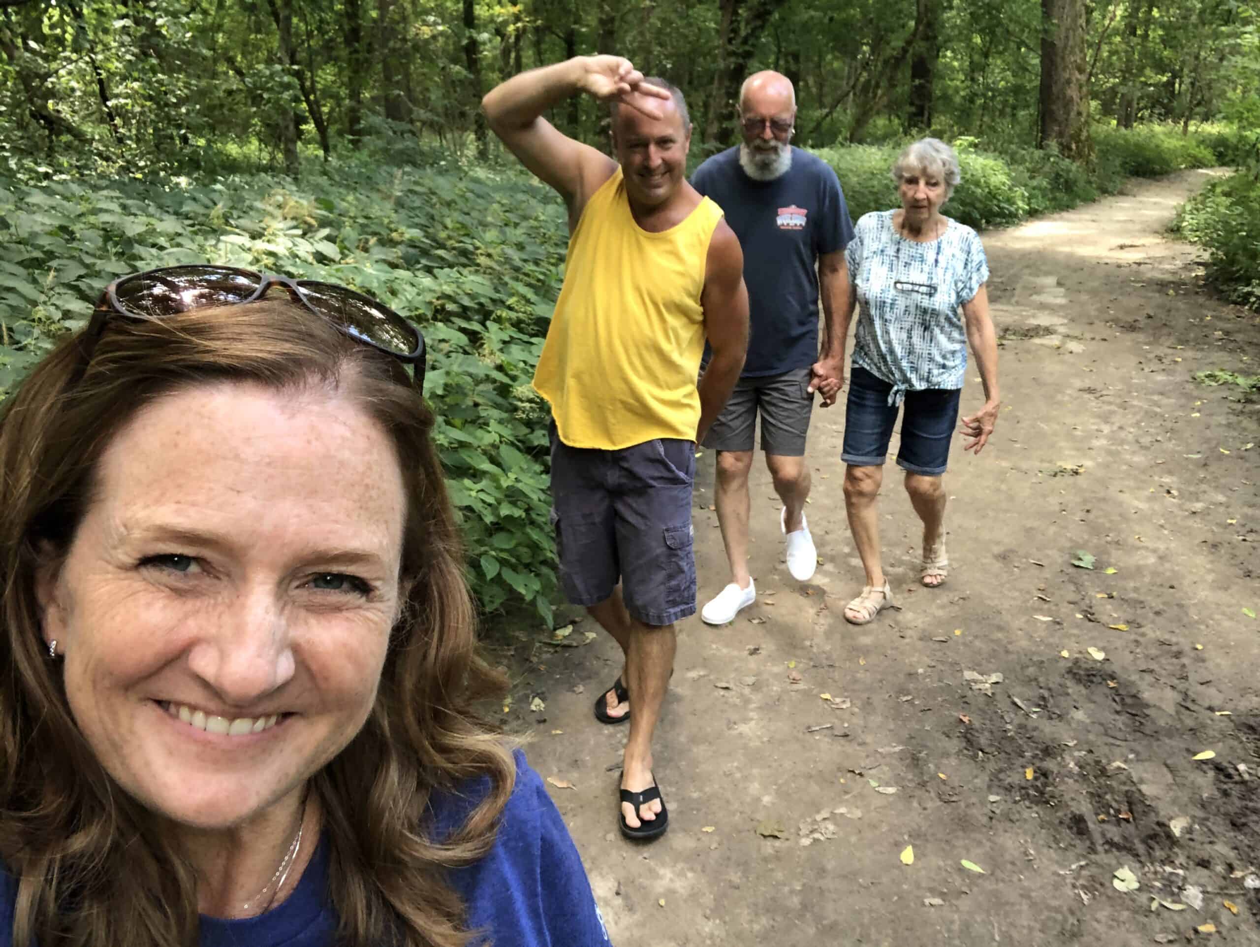 Walking the trails at Fort Harrison State Park