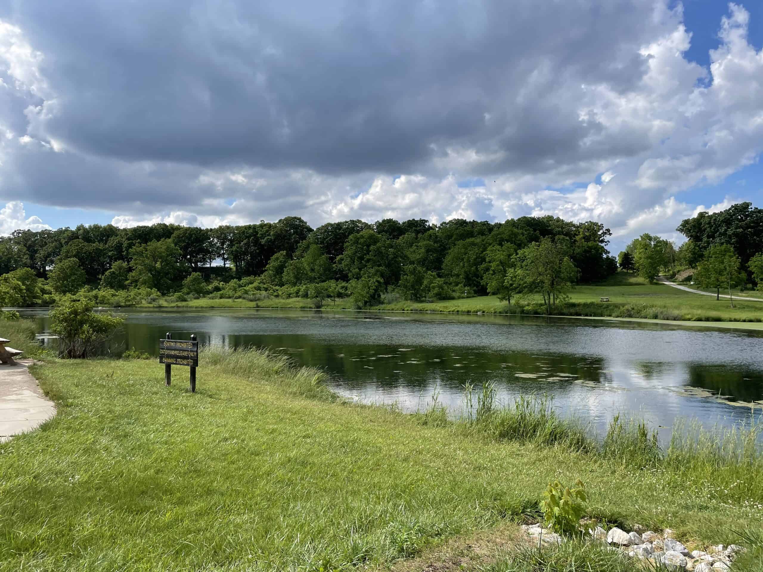 Fishing Pond along Trail 2 at Prophetstown State Park